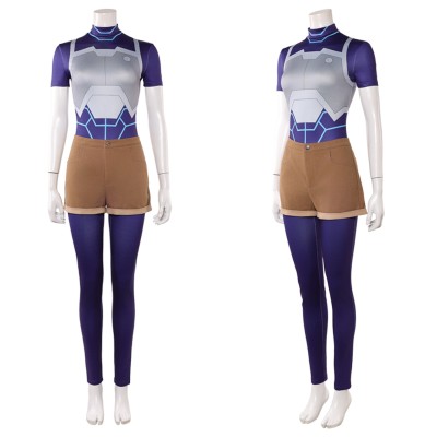 Invincible Tech Jacket Women Blue Cosplay Costume Halloween Carnival Outfit