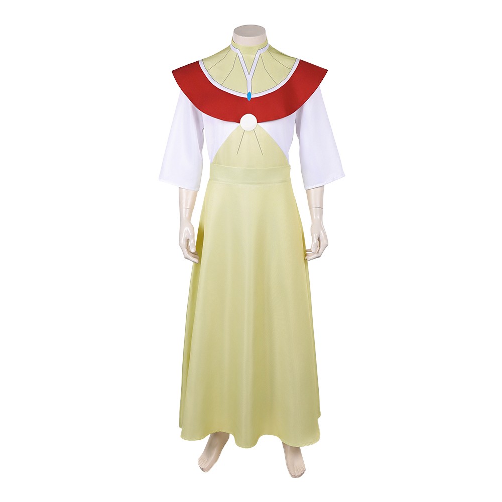 Invincible Stone Man Yellow Robe Cosplay Costume Halloween Carnival Outfit