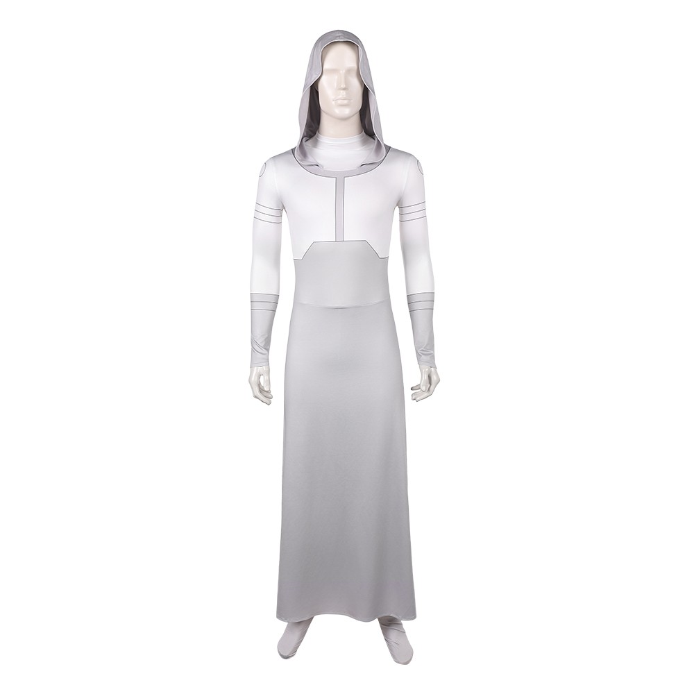 Invincible Season 4 Grand Regent White Hooded Jumpsuit Cosplay Costume Halloween Carnival Outfit