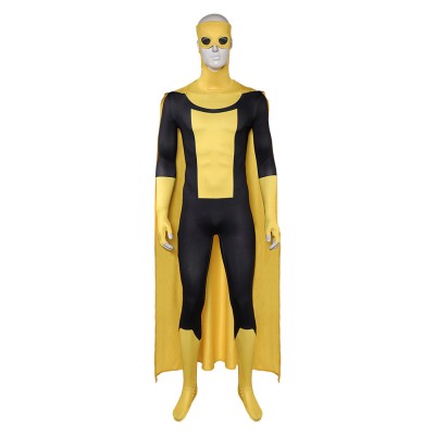 Invincible Mark Grayson Men Yellow Cosplay Costume Halloween Carnival Outfit