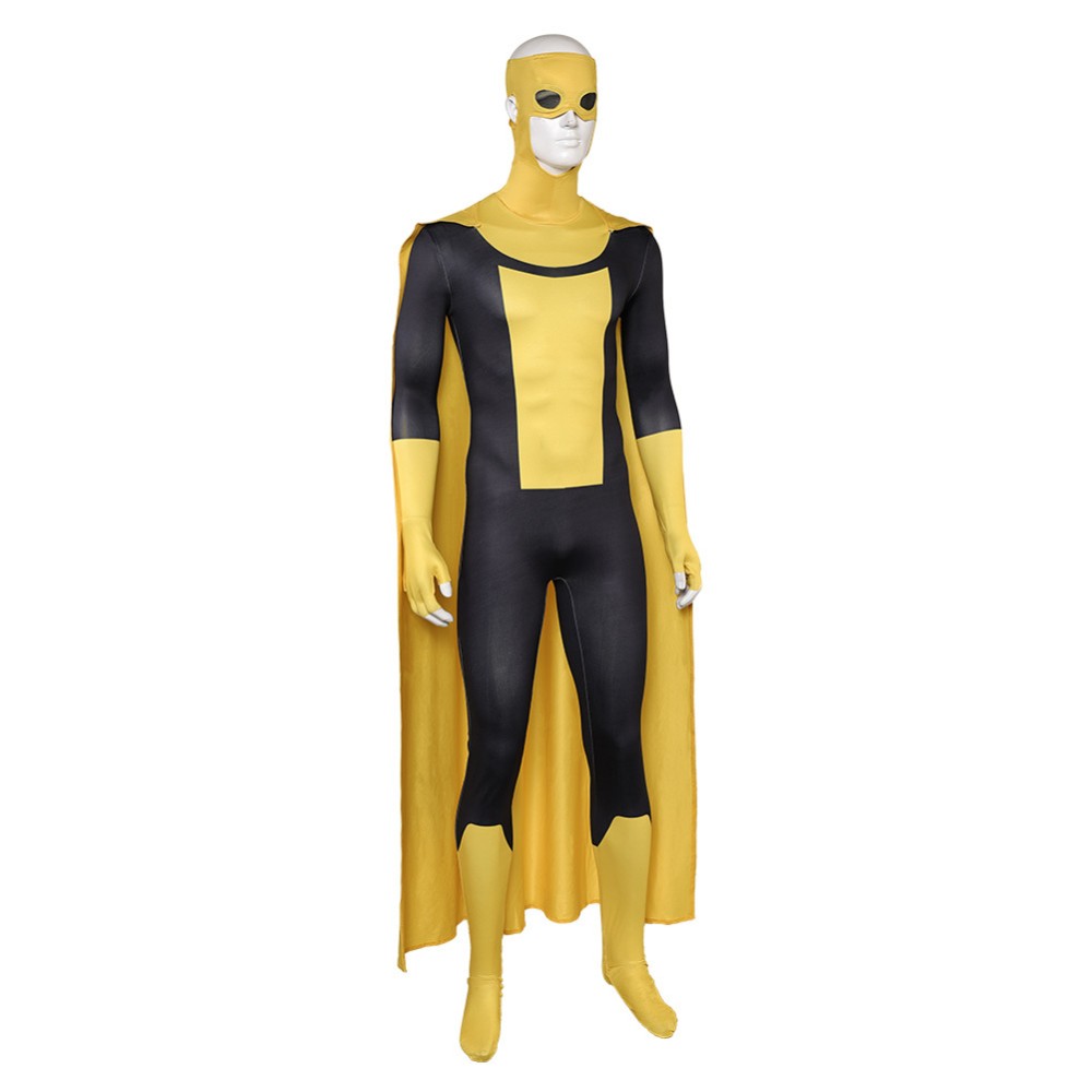 Invincible Mark Grayson Men Yellow Cosplay Costume Halloween Carnival Outfit