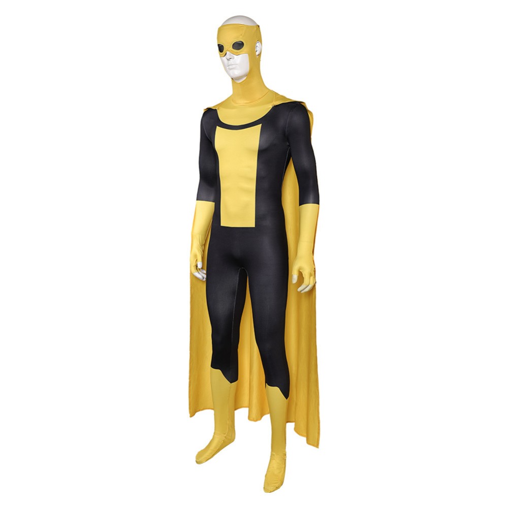 Invincible Mark Grayson Men Yellow Cosplay Costume Halloween Carnival Outfit