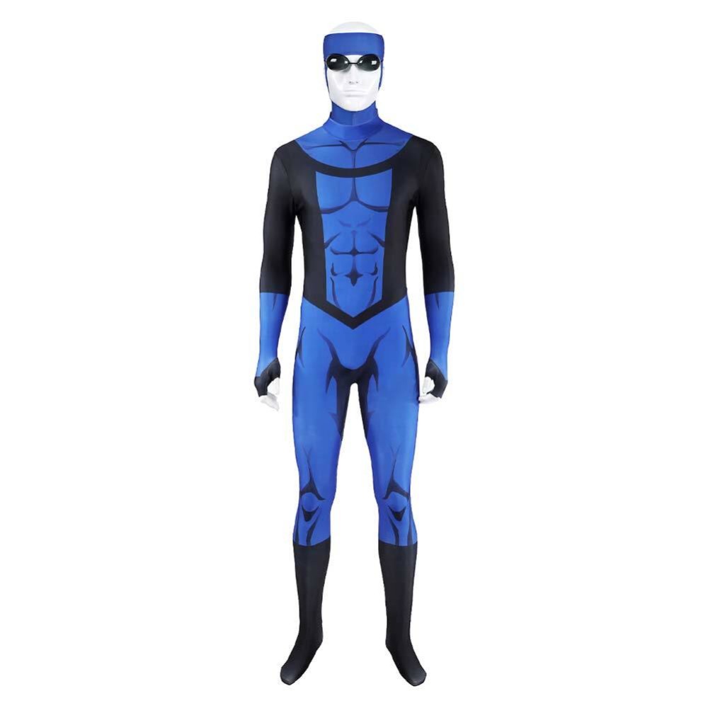 Invincible Season 4 Mark Grayson Comic Blue Jumpsuit Set Cosplay Costume Halloween Carnival Outfit