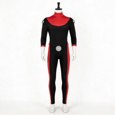 Invincible Scott Red and Black Jumpsuit Cosplay Costume Halloween Carnival Outfit