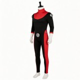 Invincible Scott Red and Black Jumpsuit Cosplay Costume Halloween Carnival Outfit