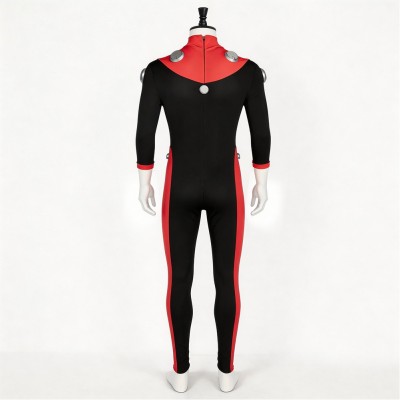 Invincible Scott Red and Black Jumpsuit Cosplay Costume Halloween Carnival Outfit
