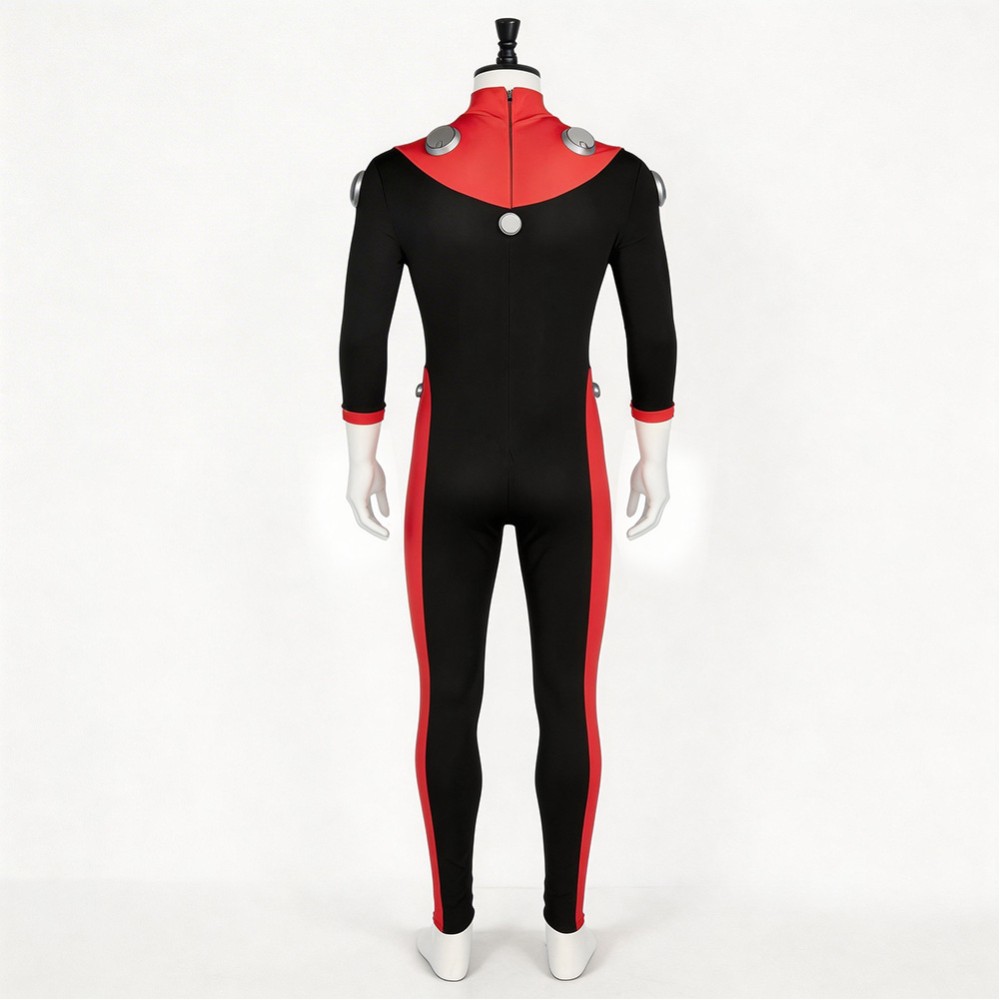 Invincible Scott Red and Black Jumpsuit Cosplay Costume Halloween Carnival Outfit