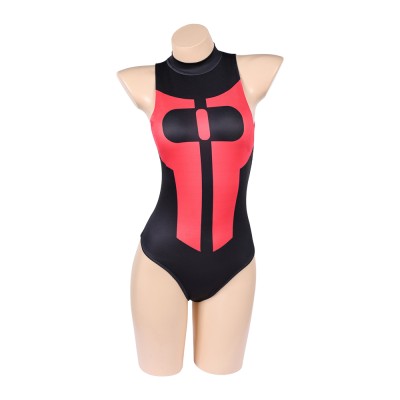 Invincible Oliver Grayson Women Red and Black Swimsuit Cosplay Costume Halloween Carnival Outfit
