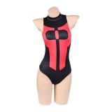 Invincible Oliver Grayson Women Red and Black Swimsuit Cosplay Costume Halloween Carnival Outfit
