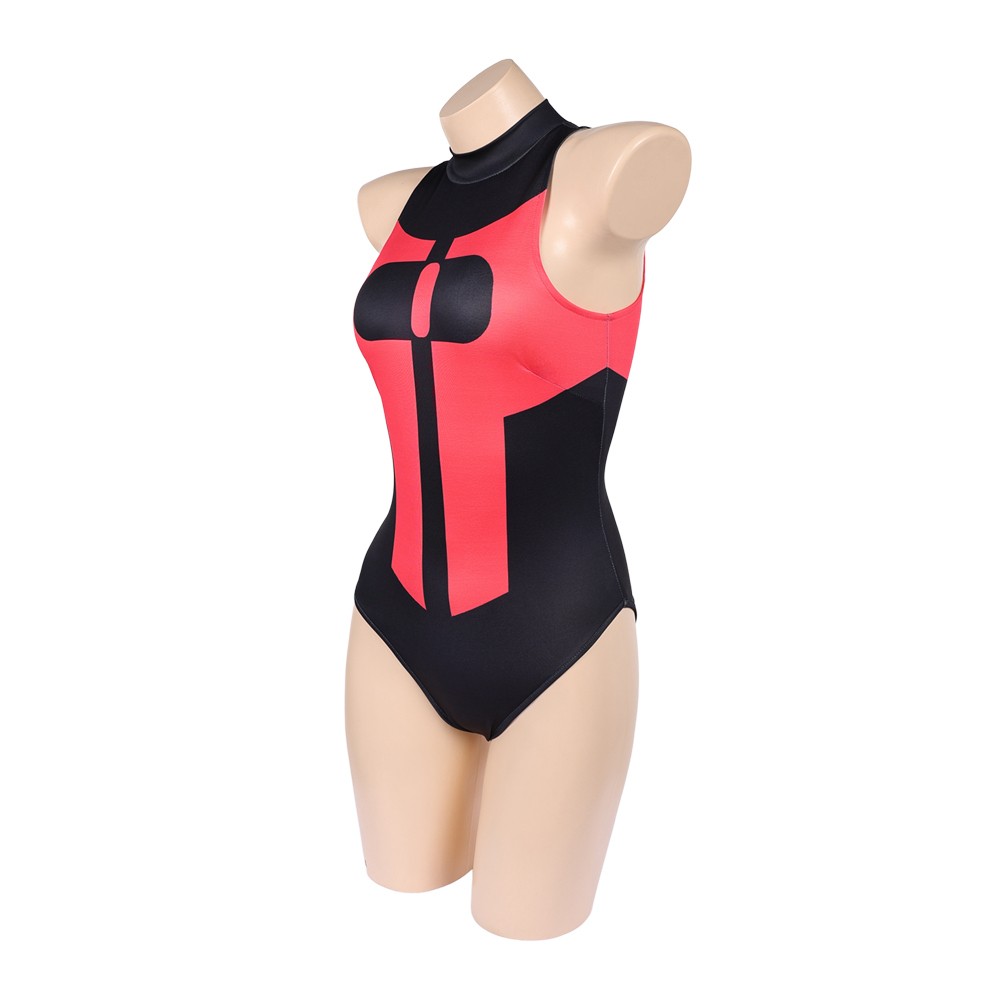 Invincible Oliver Grayson Women Red and Black Swimsuit Cosplay Costume Halloween Carnival Outfit