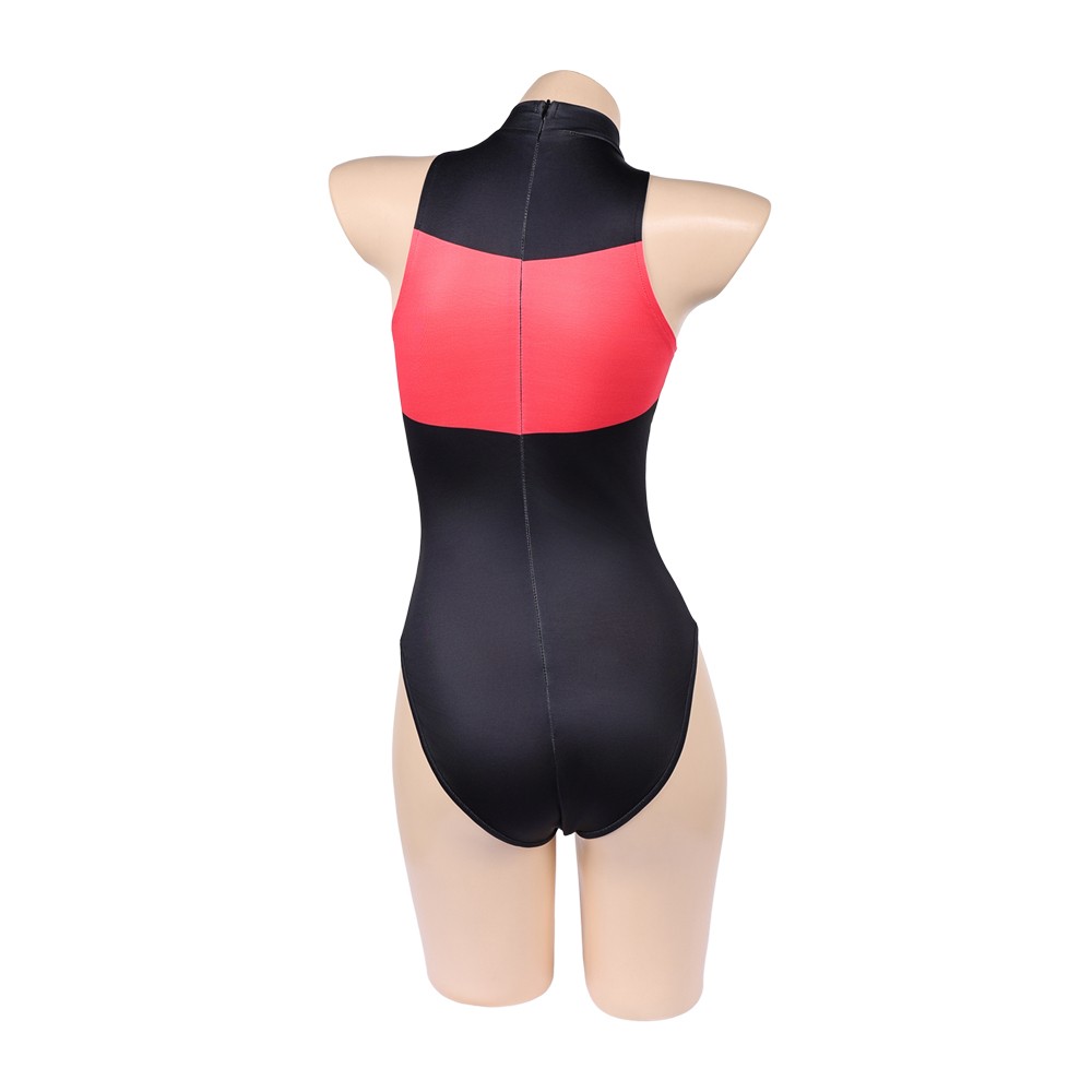 Invincible Oliver Grayson Women Red and Black Swimsuit Cosplay Costume Halloween Carnival Outfit