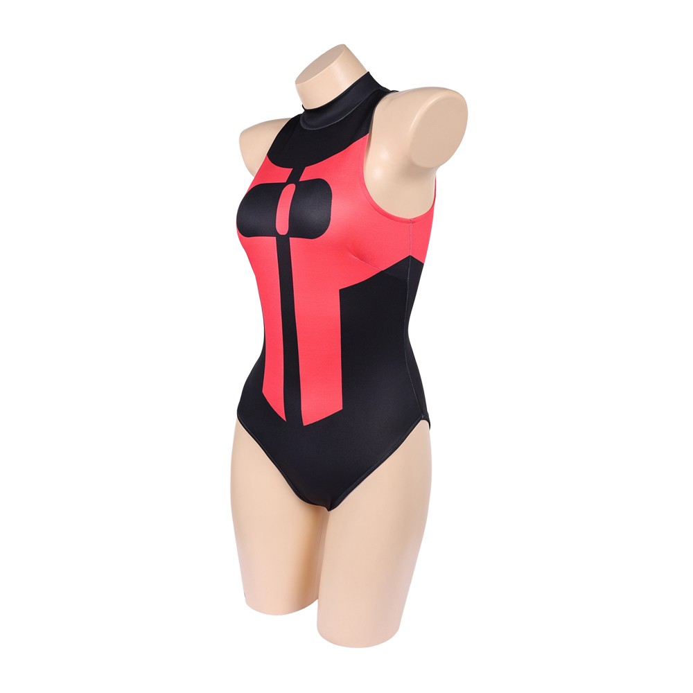 Invincible Oliver Grayson Women Red and Black Swimsuit Cosplay Costume Halloween Carnival Outfit