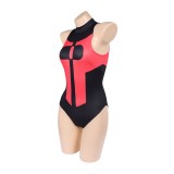 Invincible Oliver Grayson Women Red and Black Swimsuit Cosplay Costume Halloween Carnival Outfit
