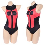 Invincible Oliver Grayson Women Red and Black Swimsuit Cosplay Costume Halloween Carnival Outfit