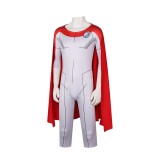Invincible Oliver Grayson White Jumpsuit with Cloak Cosplay Costume Halloween Carnival Outfit