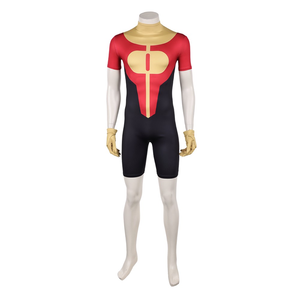 Invincible Oliver Grayson Red Jumpsuit Cosplay Costume Halloween Carnival Outfit