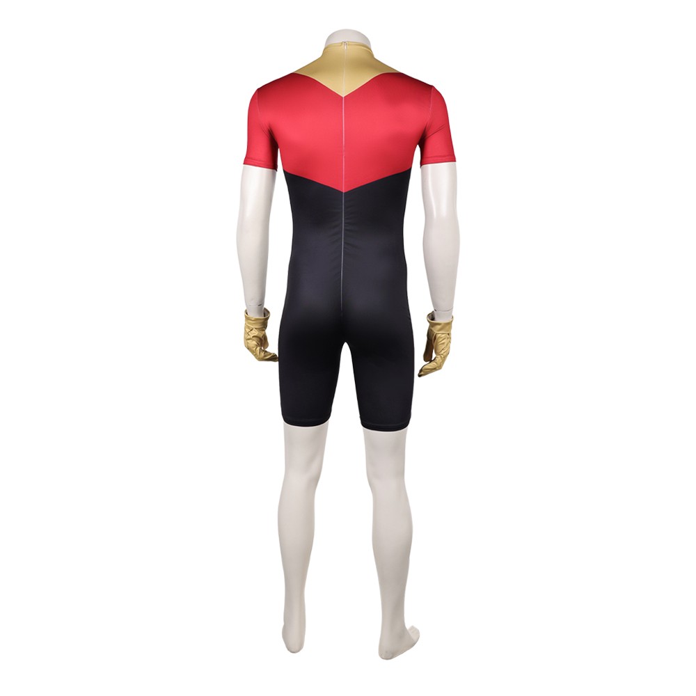 Invincible Oliver Grayson Red Jumpsuit Cosplay Costume Halloween Carnival Outfit