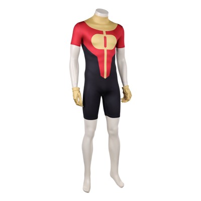 Invincible Oliver Grayson Red Jumpsuit Cosplay Costume Halloween Carnival Outfit