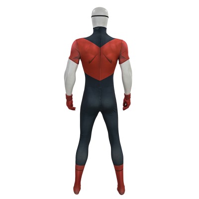 Invincible Oliver Grayson Red and Black Bodysuit Jumpsuit Cosplay Costume Halloween Carnival