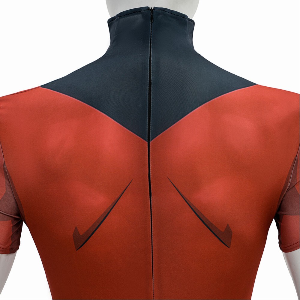 Invincible Oliver Grayson Red and Black Bodysuit Jumpsuit Cosplay Costume Halloween Carnival