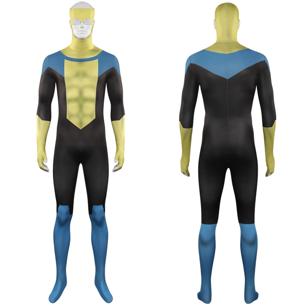 Invincible Mark Jumpsuit Shoes Set Party Suit Cosplay Costume Halloween Carnival Outfit