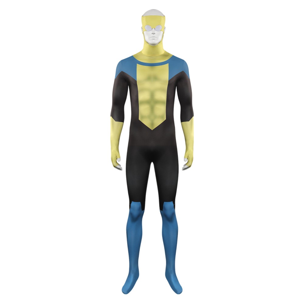 Invincible Mark Jumpsuit Shoes Set Party Suit Cosplay Costume Halloween Carnival Outfit