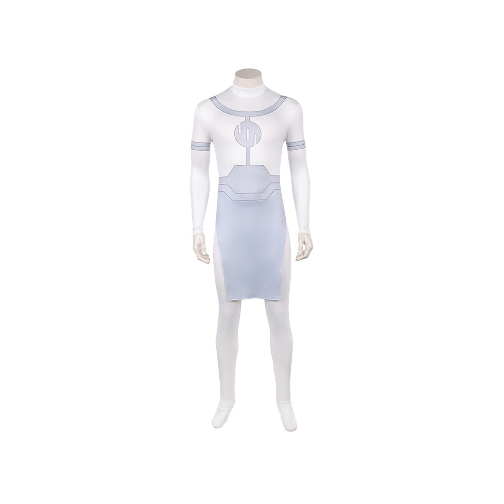 Invincible Mark Grayson White Jumpsuit Cosplay Costume Halloween Carnival