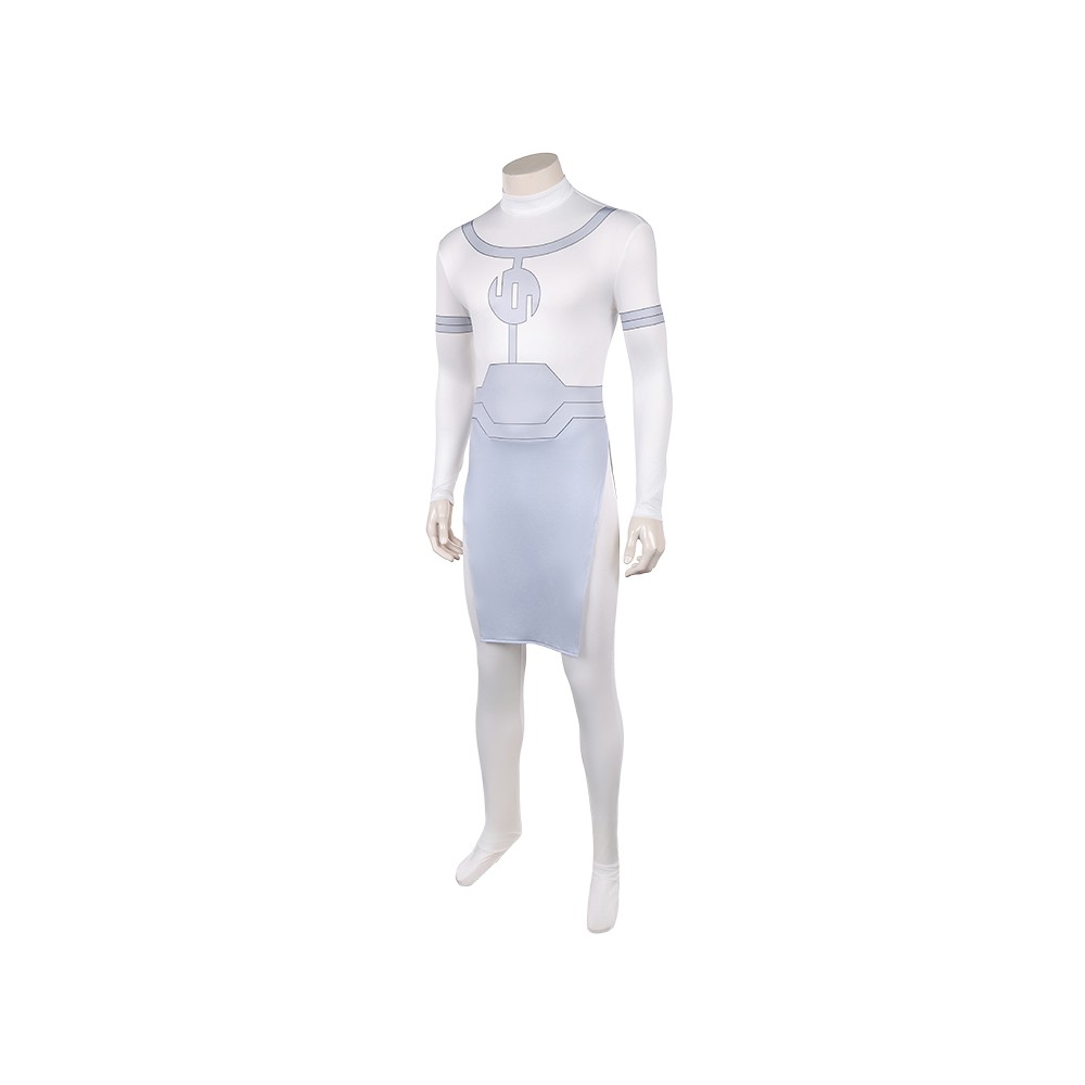 Invincible Mark Grayson White Jumpsuit Cosplay Costume Halloween Carnival