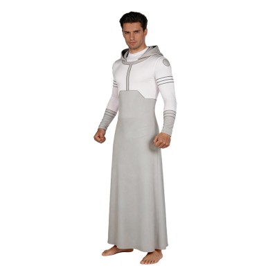 Invincible Mark Grayson Gray Hooded Jumpsuit Cosplay Costume Halloween Carnival Outfit