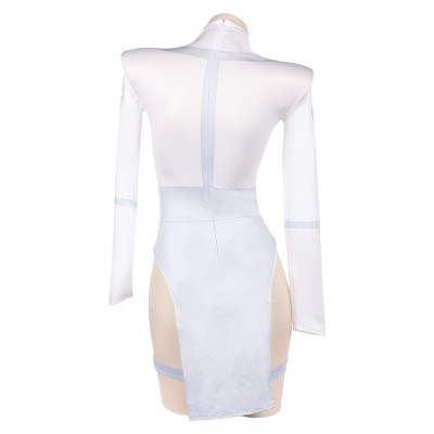 Invincible Mark Grayson Genderbend Version White Lingerie Cosplay Costume Halloween Carnival Outfit
