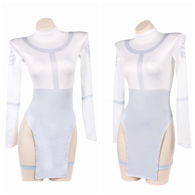 Invincible Mark Grayson Genderbend Version White Lingerie Cosplay Costume Halloween Carnival Outfit