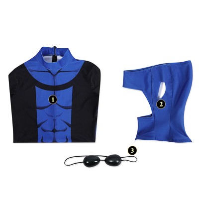 Invincible Mark Grayson Blue Jumpsuit Cosplay Costume Halloween Carnival Outfit