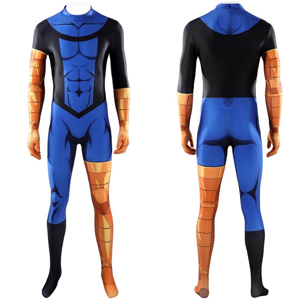 Invincible Mark Grayson Blue Jumpsuit Cosplay Costume Halloween Carnival Outfit