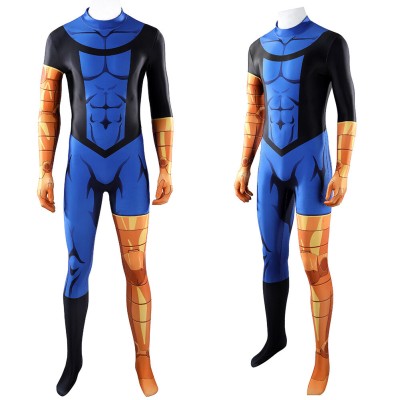 Invincible Mark Grayson Blue Jumpsuit Cosplay Costume Halloween Carnival Outfit