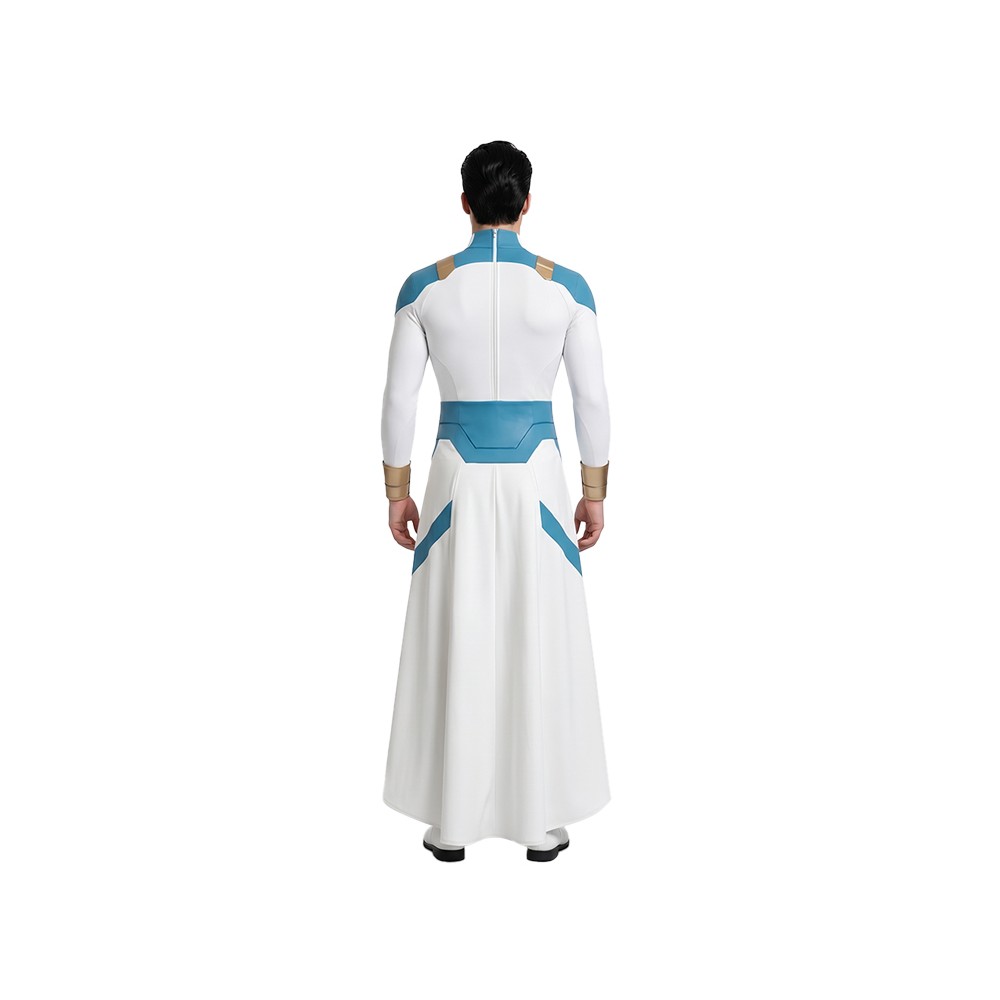 Invincible Mark Grayson Blue and White Jumpsuit Cosplay Costume Halloween Carnival Outfit