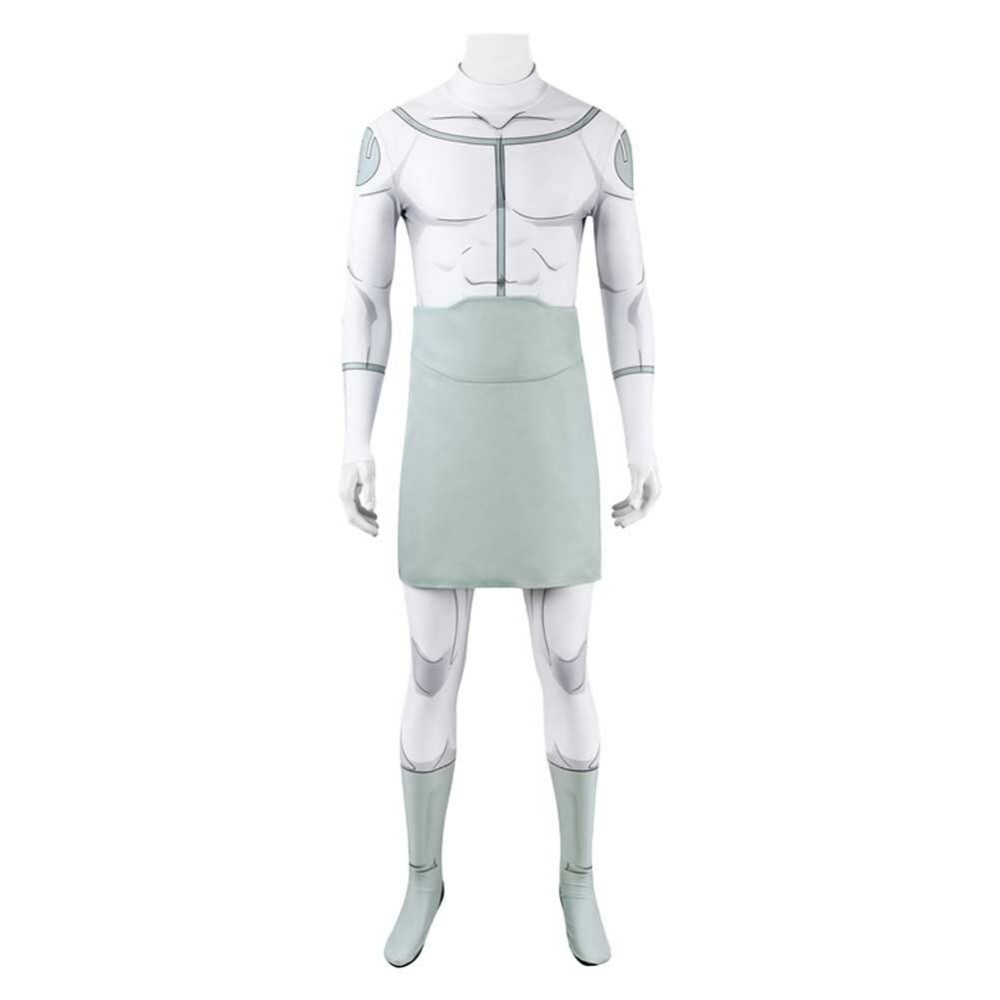 Invincible Male Viltrumite White Jumpsuit Cosplay Costume Halloween Carnival Outfit