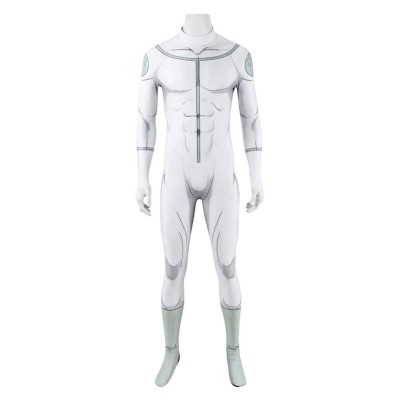 Invincible Male Viltrumite White Jumpsuit Cosplay Costume Halloween Carnival Outfit