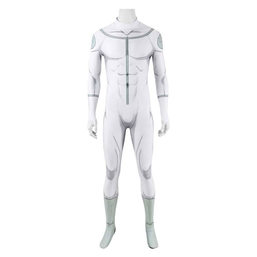 Invincible Male Viltrumite White Jumpsuit Cosplay Costume Halloween Carnival Outfit