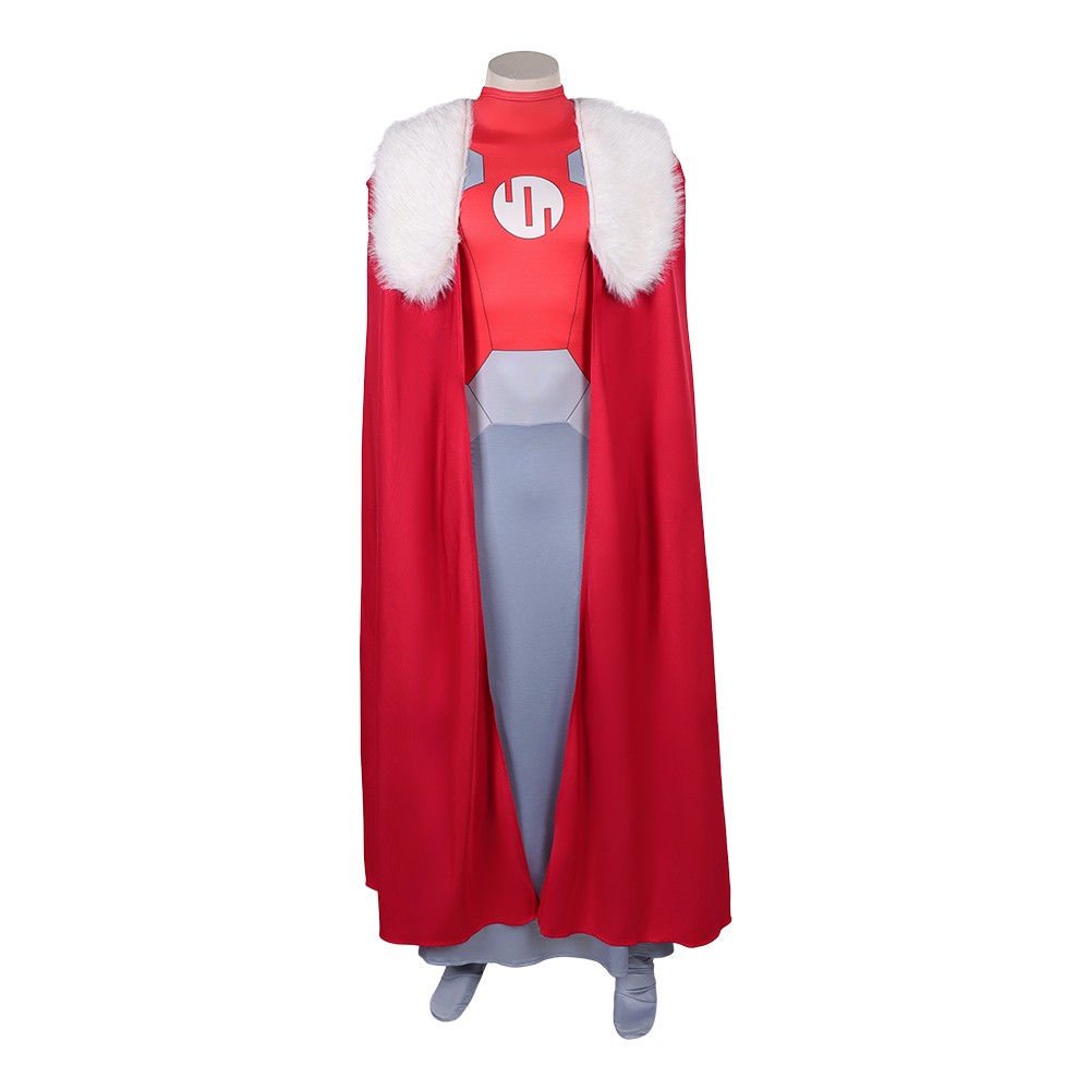 Invincible Emperor Argall Red Jumpsuit Cosplay Costume Halloween Carnival Outfit