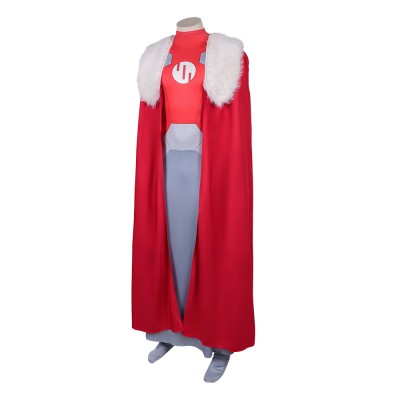 Invincible Emperor Argall Red Jumpsuit Cosplay Costume Halloween Carnival Outfit