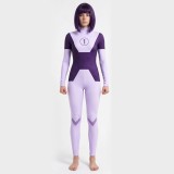 Invincible Dupli-Kate Women Purple Jumpsuit Cosplay Costume Halloween Carnival Outfit