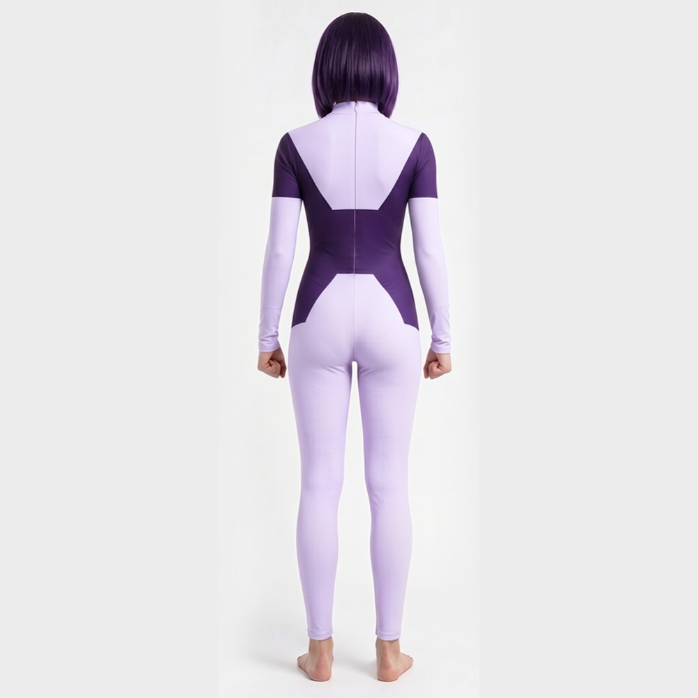 Invincible Dupli-Kate Women Purple Jumpsuit Cosplay Costume Halloween Carnival Outfit