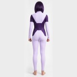 Invincible Dupli-Kate Women Purple Jumpsuit Cosplay Costume Halloween Carnival Outfit
