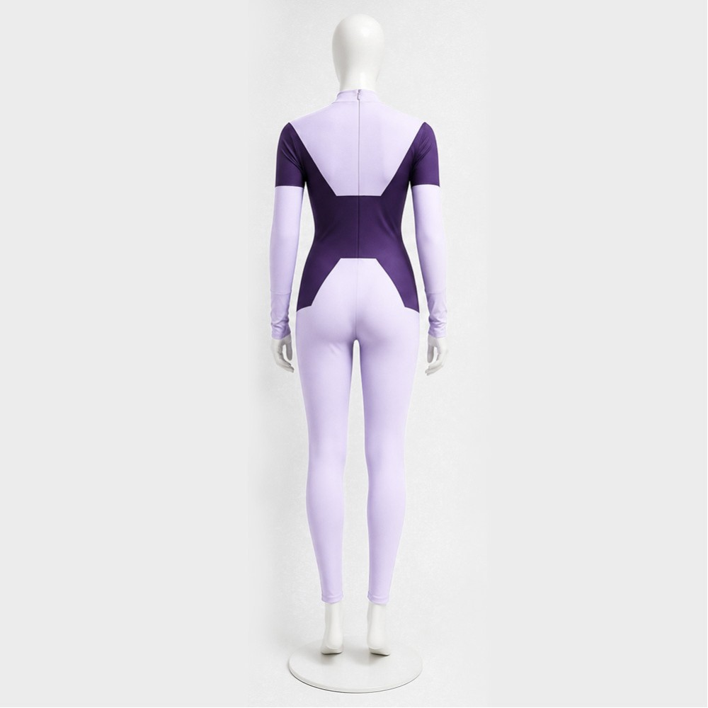 Invincible Dupli-Kate Women Purple Jumpsuit Cosplay Costume Halloween Carnival Outfit