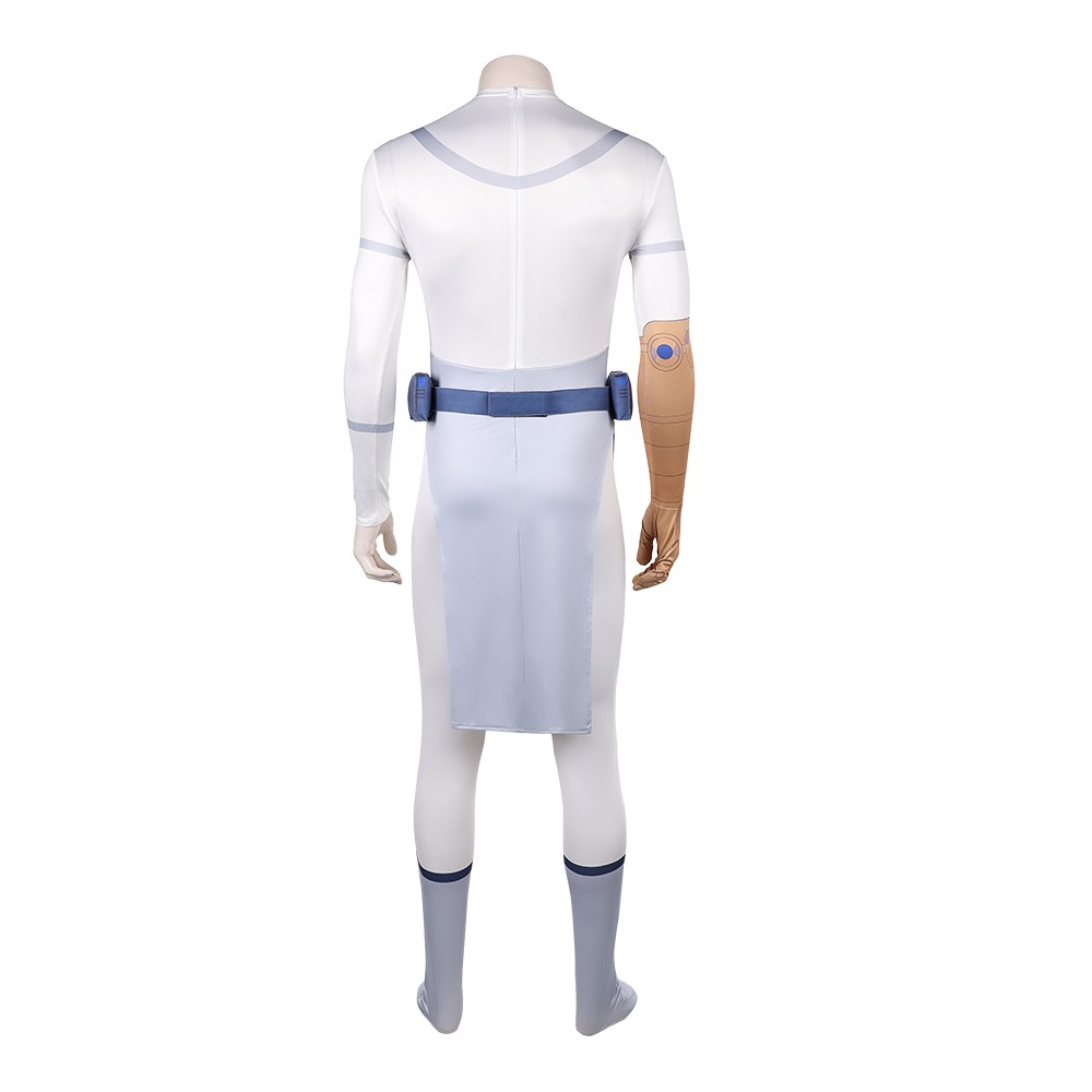 Invincible Conquest White Viltrum Empire Jumpsuit Cosplay Costume Halloween Carnival Outfit