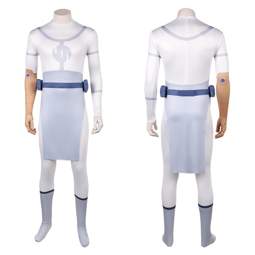 Invincible Conquest White Viltrum Empire Jumpsuit Cosplay Costume Halloween Carnival Outfit