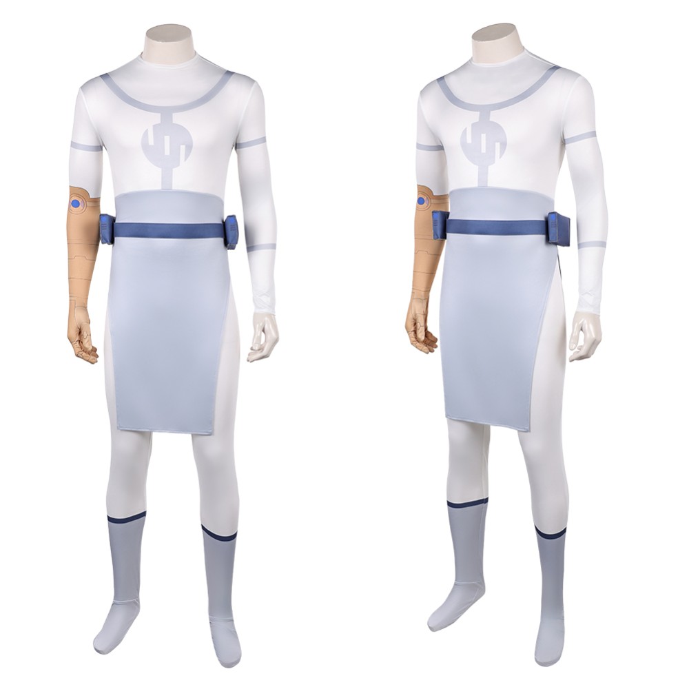 Invincible Conquest White Viltrum Empire Jumpsuit Cosplay Costume Halloween Carnival Outfit