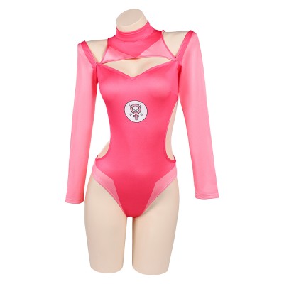Invincible Season 4 Atom Eve Woman Pink Swimsuit with Sleeve Cosplay Costume Halloween Carnival Outfit