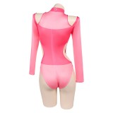Invincible Season 4 Atom Eve Woman Pink Swimsuit with Sleeve Cosplay Costume Halloween Carnival Outfit