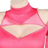 Invincible Season 4 Atom Eve Woman Pink Swimsuit with Sleeve Cosplay Costume Halloween Carnival Outfit
